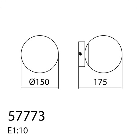 Lampa ścienna RONDA mosiądz mat 1xE27 śr. klosza 15cm