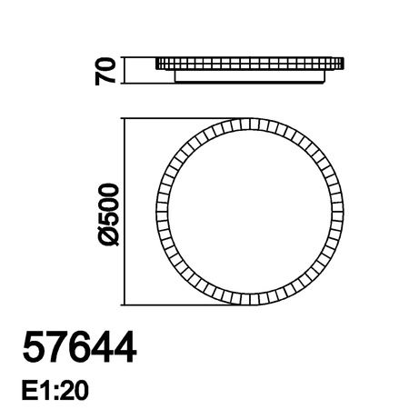 Lampa sufitowa SIRA biały ø50cm LED 50W 4000K 3700lm