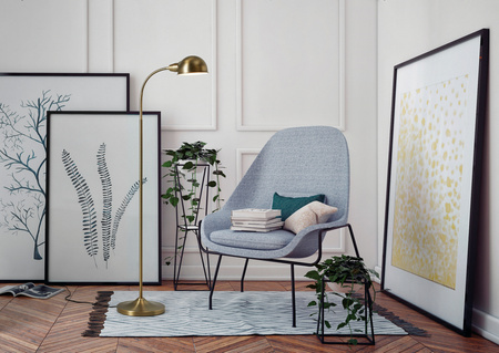 Lampa podłogowa PEP brązowa 1xE27 giętka