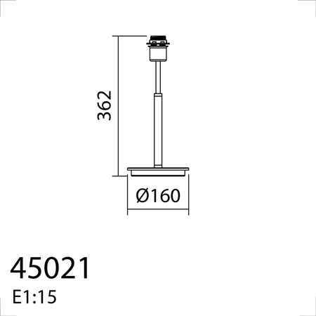 Lampa stołowa JULIETTE mosiądz mat, orzech 1xE27 (abażur zamawiany osobno)