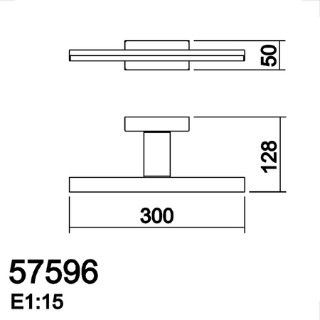 Lampa łazienkowa TIWALL chrom LED 8W 300mm 3000K IP44
