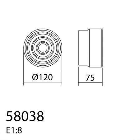 Lampa ścienna SUN mosiądz mat LED 8W 3000K