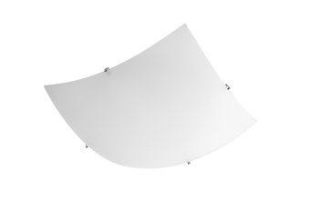 Plafon NOMI  S 3xE27 40x40 chrom matowy, szkło piaskowane