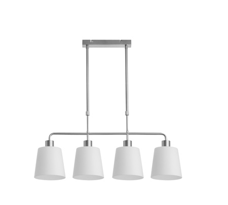 Lampa wisząca DEKO chrom matowy 4xE27 szklany klosz