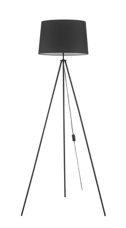 Lampa podłogowa TRIPODE czarny mat 1xE27 abażur czarny