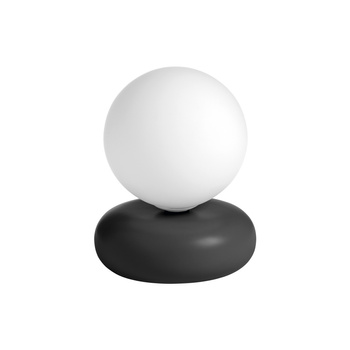 Lampa stołowa OLIVIA czarny 1xG9 ceramiczna, szklany klosz