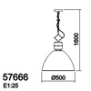 Lampa wisząca ERIKA biały ø500mm 1xE27