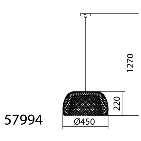 Lampa wisząca NIU L naturalny bambus Ø45cm 1xE27