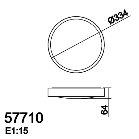 Lampa sufitowa łazienkowa ASLI naturalny LED 24W 335mm CCT 3000-3750-4500K IP44