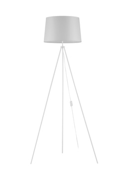 Lampa podłogowa TRIPODE biały mat 1xE27 abażur ivory