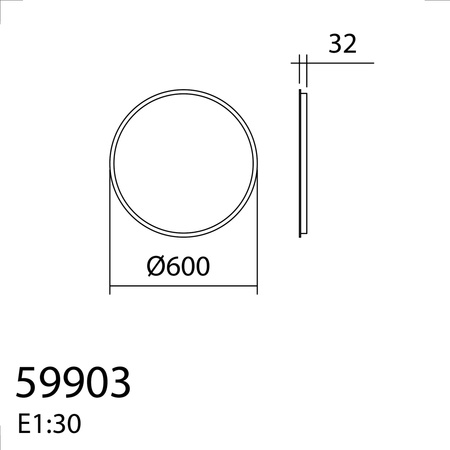 Lustro łazienkowe COQUETTE Ø60 36,5W CCT 3000-4000-5000K IP44 ściemnianie dotykowe, funkcja odparowania