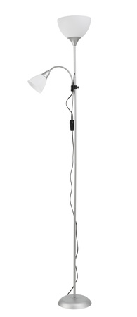 Lampa podłogowa BOWL E27+E14 srebrny