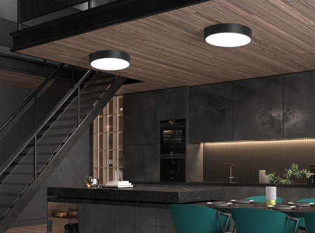 Lampa sufitowa CELIO czarny 48W ø30cm 3000K 3200lm