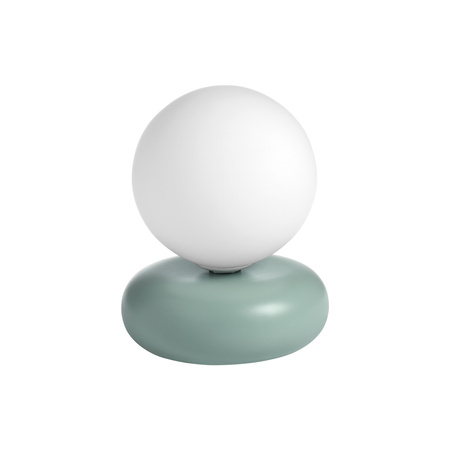 Lampa stołowa OLIVIA zielony 1xG9 ceramiczna, szklany klosz