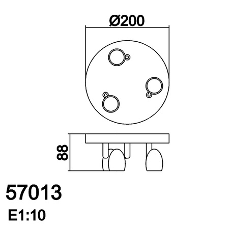 Lampa sufitowa OUVI 3xGU10 chrom matowy