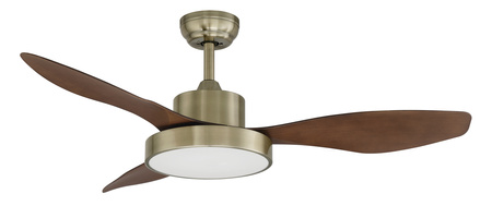 Wentylator RIGA mosiądz antyczny Ø120 DC 32W 3A + LED 36W CCT zmienna barwa