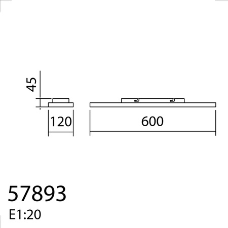 Lampa sufitowa SOLID biały 25W 2400lm 60x12cm 4000K