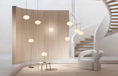 Lampa wisząca PRESS mosiądz mat 1xE27 Ø28cm szkło mleczne