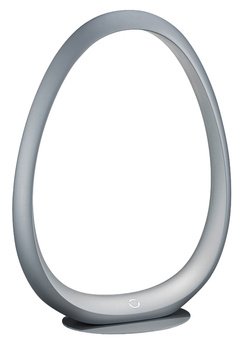 Lampa stołowa RING srebrny LED 2.4W 4000K włącznik dotykowy, ściemnianie 3 tryby, akumulatorowa przenośna