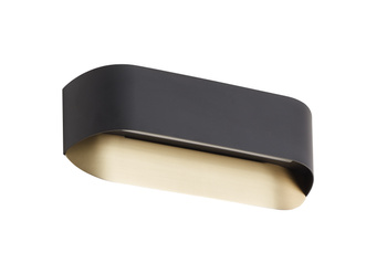 Lampa ścienna NORA czarny mat, mosiądz mat LED 2x7W 3000K