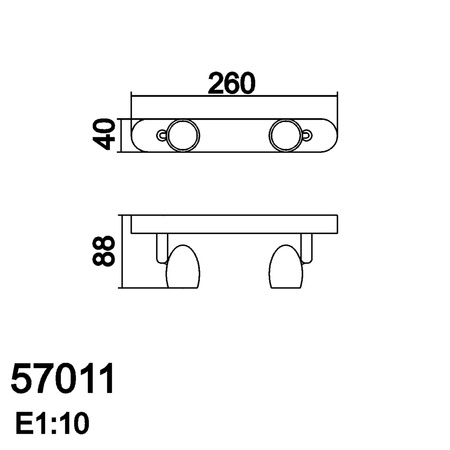 Lampa sufitowa OUVI 2xGU10 chrom matowy