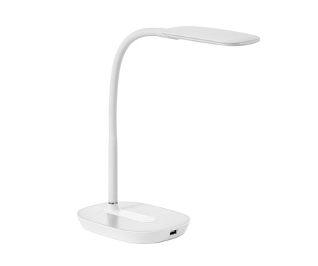 Lampa stołowa LENA biały LED 6,5W 4000K 530lm ściemnianie 3 tryby, ładowarka USB