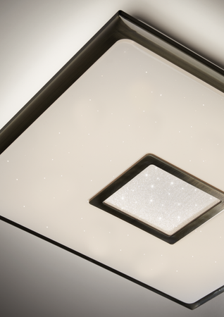 Lampa sufitowa NILA 47x47cm LED 40W 3000-6000K z pilotem (biały z gwiazdami, brązowy)