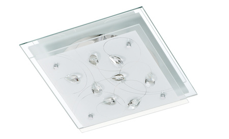 Plafon RUSKY 32x32cm 2xE27 szkło dekoracyjne