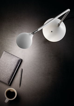 Lampa biurkowa DIXON biały mat, chrom matowy LED 7W 3000K regulowana