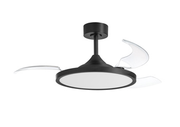 Wentylator CORFU BK Ø107 DC 33W 3A LED 42W CCT zmienna barwa, pilot