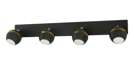 Lampa sufitowa MIC R4 4xGU10 czarny mat, złoty