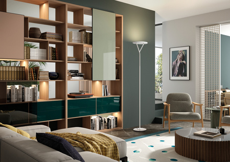 Lampa podłogowa PLANA S biały mat LED 40W ściemnialna