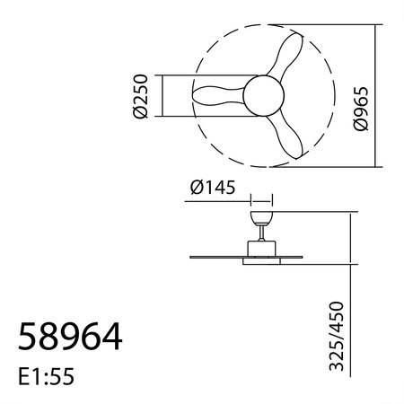 Wentylator RIGA XS biały Ø96 DC 30W 3A LED 24W CCT zmienna barwa , pilot