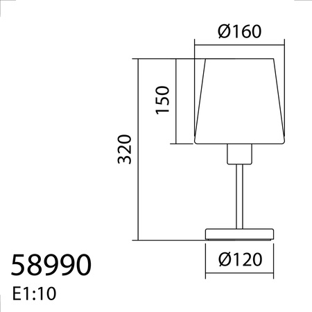 Lampa stołowa DEKO mosiądz mat E27 szklany klosz