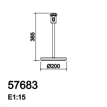 Lampa stołowa ROOMER L chrom matowy 1xE27 (abażur zamawiany osobno)