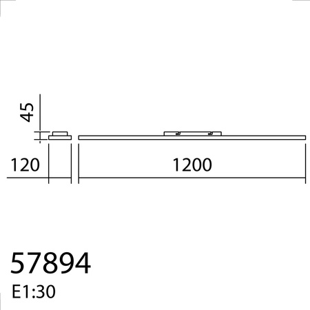 Lampa sufitowa SOLID biały 48W 4400lm 120x12cm 4000K