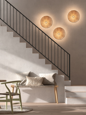 Lampa sufitowa/ścienna TRENZA naturalny ø40cm 1xE27