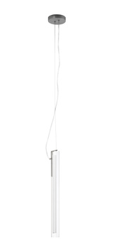 Lampa wisząca OSLO nikiel mat LED 16W 3000K szkło transparentne, ściemnialna