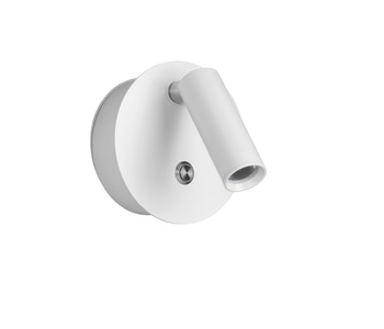 Lampa ścienna FOCUS biały 3W 3000K akumulatorowa, ładowana USB C, mocowanie magnetyczne