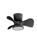 Wentylator VIENA czarny Ø56 DC 26W LED 24W CCT zmienna barwa, APP TUYA