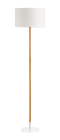 Lampa podłogowa NOELIA biały mat, drewno naturalne 1xE27 abażur biały