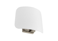 Lampa ścienna ELEA chrom matowy 2xE27 biały klosz z tkaniny