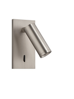 Lampa ścienna podtynkowa ASIA nikiel mat LED 3W 120x60mm 3000K + włącznik