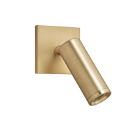 Lampa ścienna podtynkowa ASIA mosiądz mat LED 3W 60x60mm 3000K