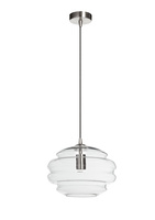 Lampa wisząca MEL transparentny klosz, chrom matowy Ø30cm 1xE27