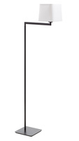 Lampa podłogowa FINESS S czarny mat 1xE27 regulowana, abażur biały w komplecie